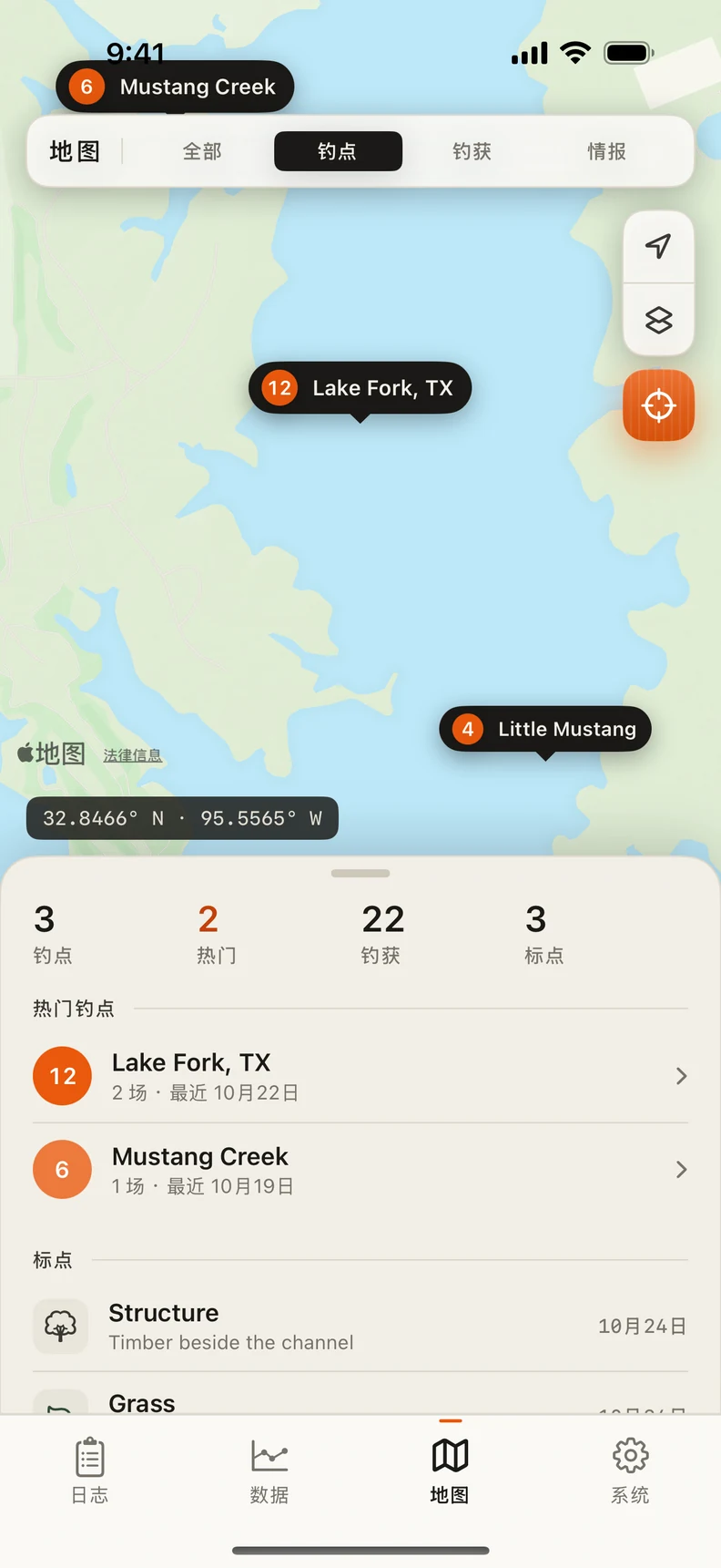 记住值得再来的位置。